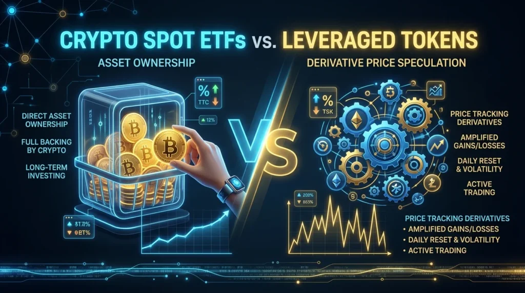 etf vs leveraged tokens why btc3l is not bitcoin (beginner guide).